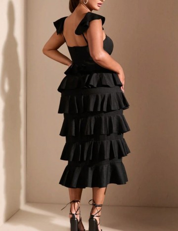 Rochie maxi Shein Curve+, negru