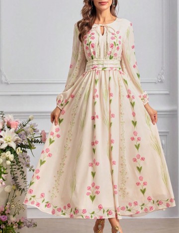 Rochie maxi Shein, crem