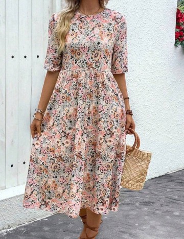 Rochie midi Shein, mix culori