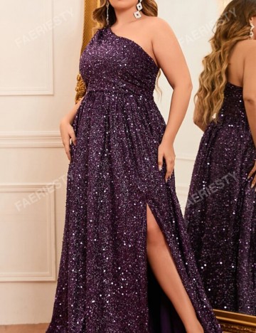 Rochie de ocazie Shein Curve+, mov