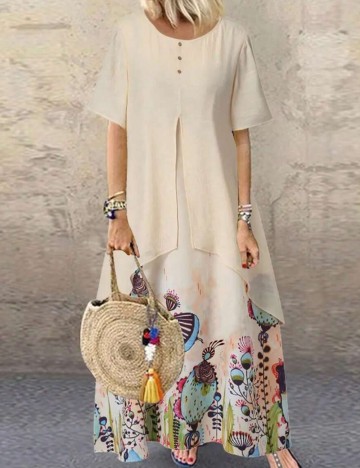 Rochie maxi Shein, bej
