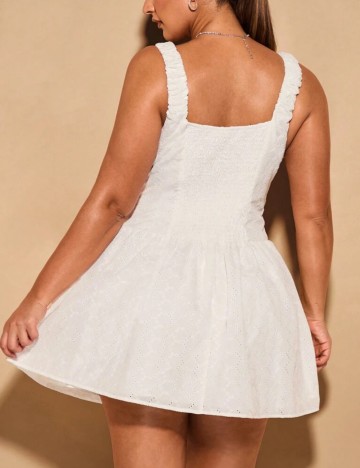 Rochie mini Shein Curve+, alb