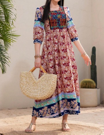 Rochie maxi Shein, mix culori