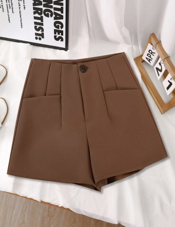 Pantaloni scurți Shein, maro