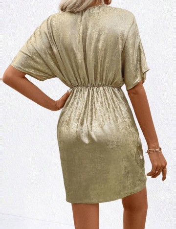 Rochie mini Shein Curve+, auriu