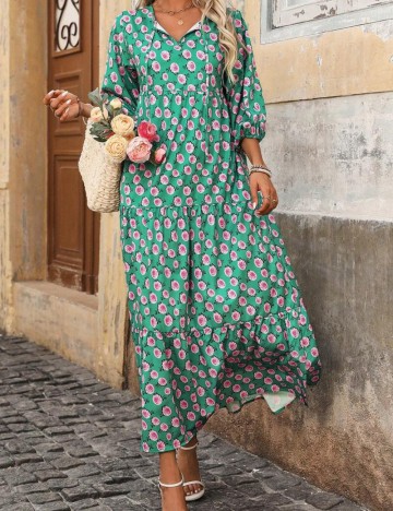 Rochie maxi Shein, mix culori