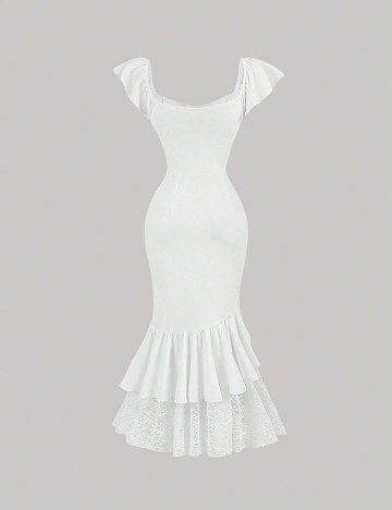 Rochie midi Shein, alb