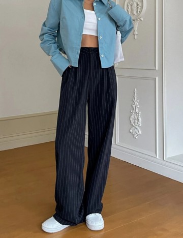 Pantaloni DAZY by Shein, bleumarin