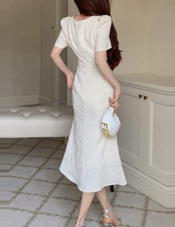 Rochie midi Shein, crem