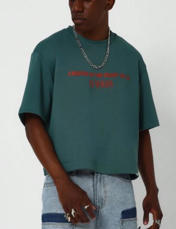 Tricou MANFINITY by Shein, verde
