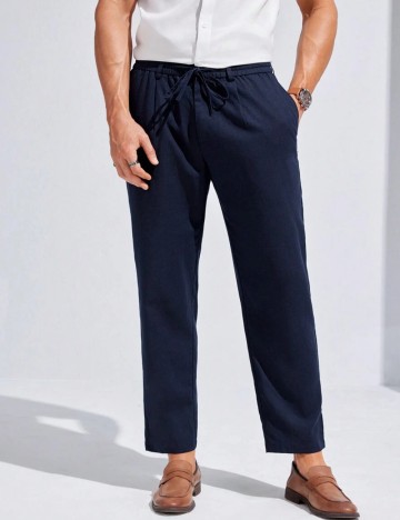 Pantaloni MANFINITY by Shein, bleumarin