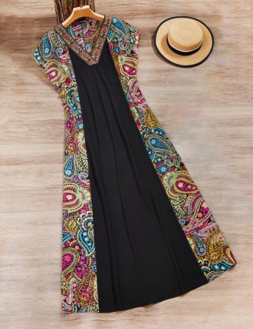 Rochie midi Shein, mix culori