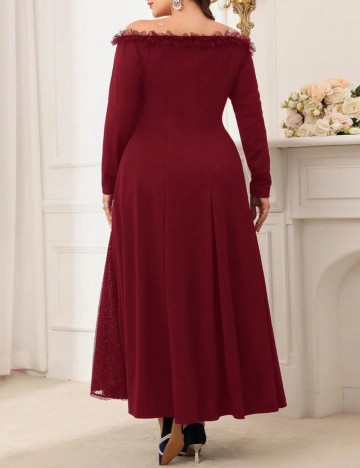 Rochie maxi Shein Curve+, vișiniu