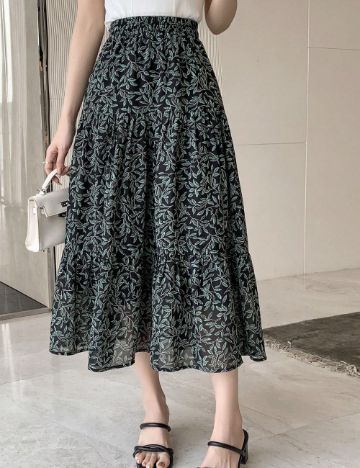 Fustă midi DAZY by Shein, mix culori
