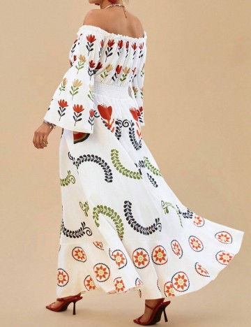 Rochie maxi Shein Curve+, mix culori
