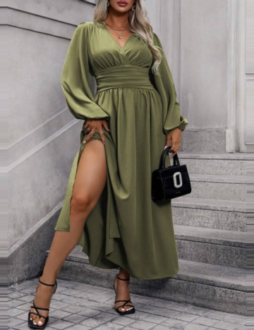 Rochie maxi Shein Curve+, verde