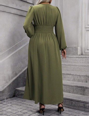 Rochie maxi Shein Curve+, verde