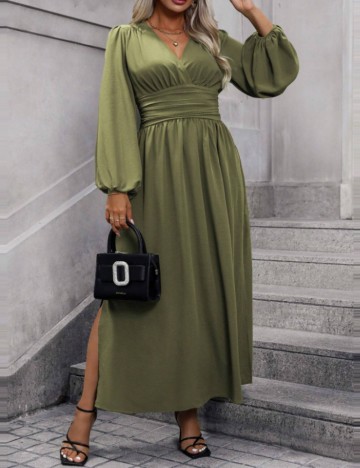 Rochie maxi Shein Curve+, verde