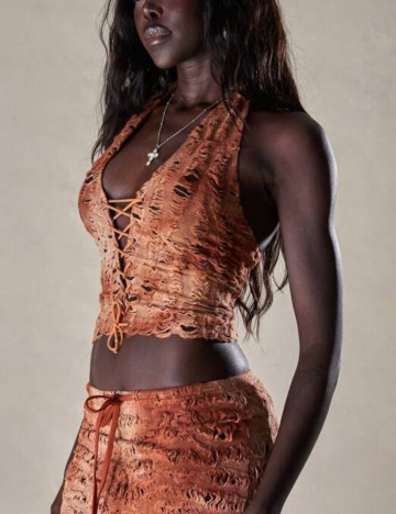 Top Missguided by Shein, cărămiziu