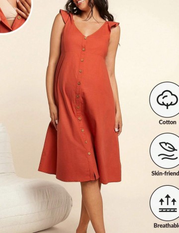 Rochie midi Shein, cărămiziu