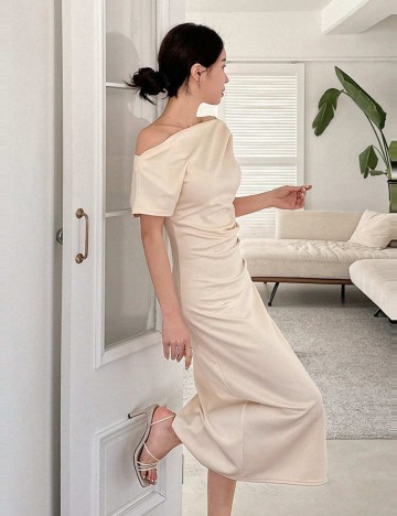 Rochie midi Shein, crem