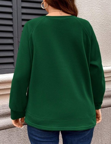Bluză Shein Curve+, verde
