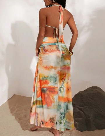 Rochie maxi Shein, mix culori
