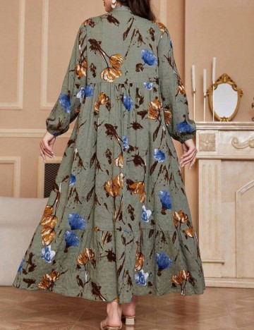Rochie maxi Shein Curve+, mix culori