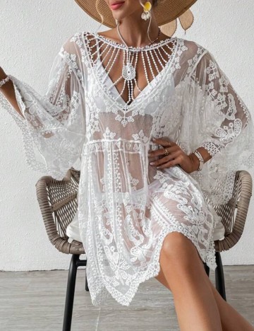 Rochie de plajă Shein, alb