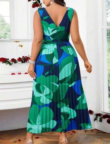 Rochie maxi Shein Curve+, mix culori