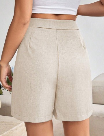 Pantaloni scurți Shein, crem
