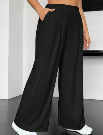 Pantaloni Shein Curve+, negru