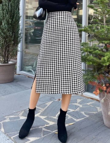 Fustă midi DAZY by Shein, mix culori