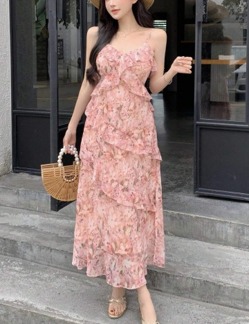 Rochie maxi Shein, mix culori