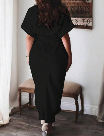 Rochie maxi Shein Curve+, negru