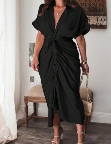 Rochie maxi Shein Curve+, negru