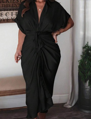 Rochie maxi Shein Curve+, negru