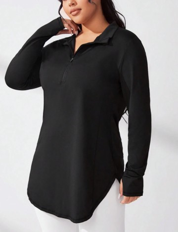 Bluza Sport Shein Curve+, negru