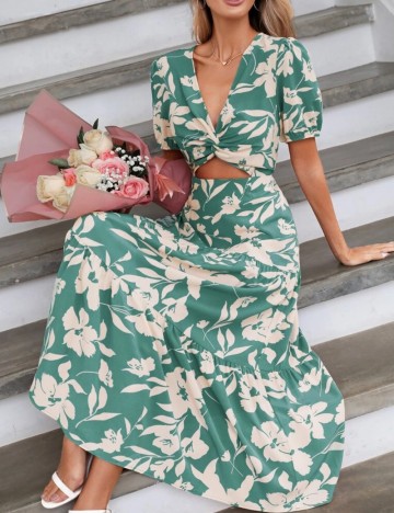 Rochie maxi Shein, mix culori