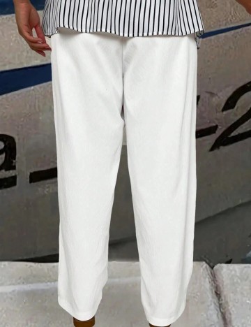 Pantaloni Shein Curve+, alb