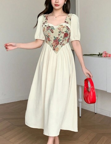 Rochie midi Shein, crem