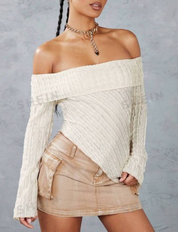 Bluză Casual Shein, bej