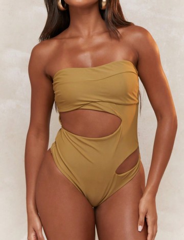 Costum de baie întreg Missguided by Shein, kaki