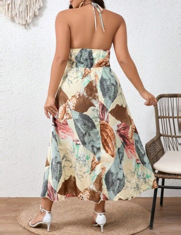 Rochie midi Shein Curve+, mix culori