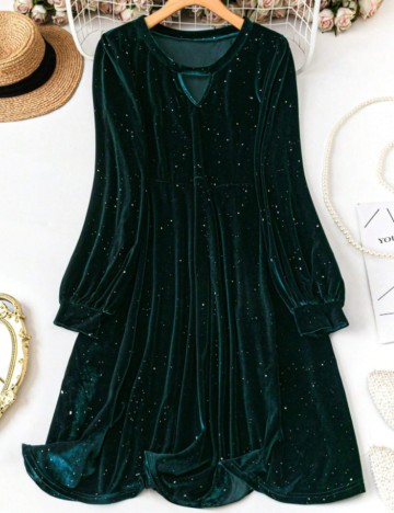 Rochie midi Shein Curve+, verde