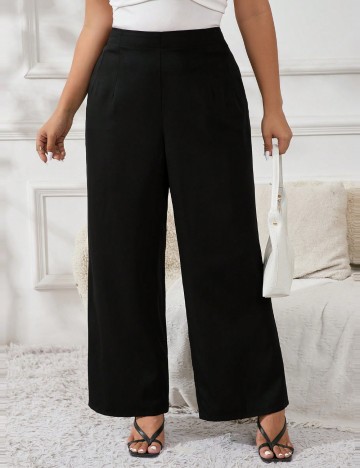 Pantaloni Shein Curve+, negru