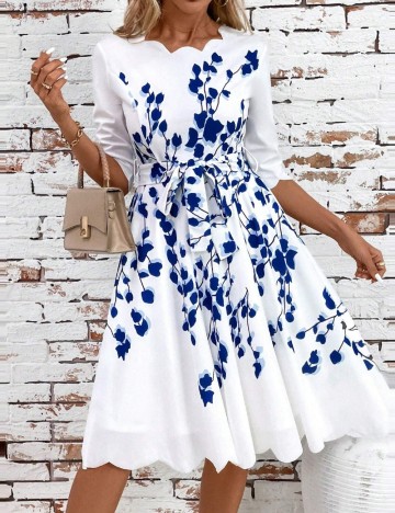 Rochie midi Shein, alb