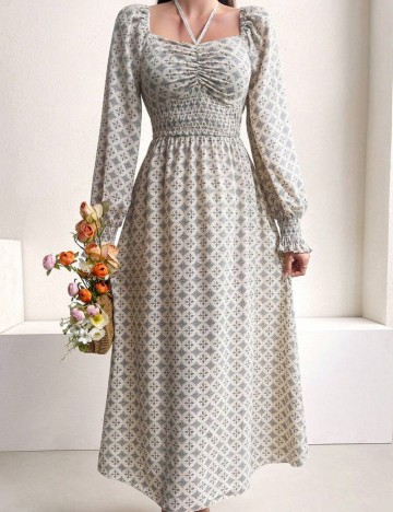 Rochie maxi Shein, crem