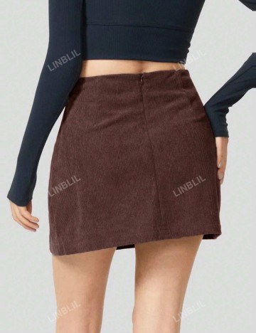 Fustă Pantalon Shein, maro