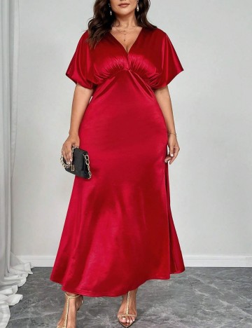Rochie midi Shein Curve+, roșu